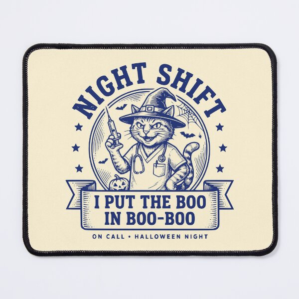 Item preview, Night Shift Nurse Cat Halloween Funny Boo-Boo designed and sold by 89shirts.