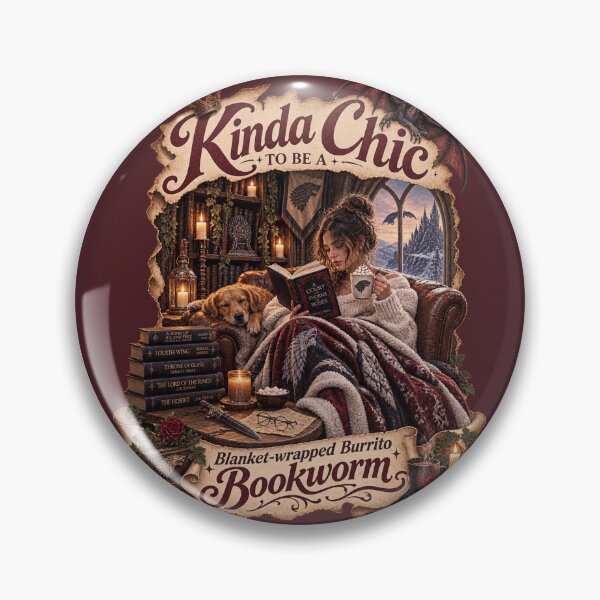 Item preview, Blanket-Wrapped Burrito Bookworm – Kinda Chic Cozy Fantasy Reader & Book Lover designed and sold by From Cyryl with Love.
