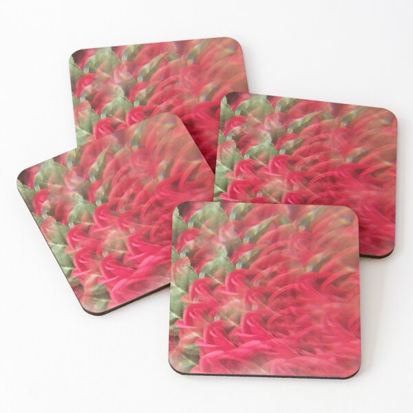 Item preview, Crimson Velvet & Emerald Garden: Romantic Rose Petal Abstract Art designed and sold by ElionSolis.