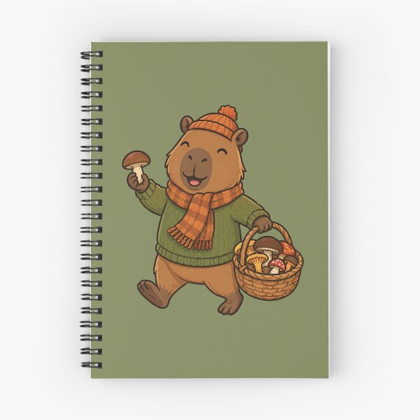 Item preview, Autumn Capybara Mushroom Forager designed and sold by Ivy-Triggs.