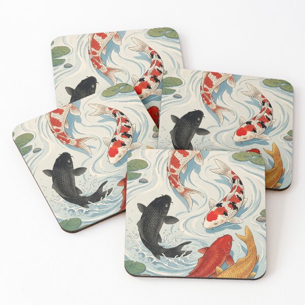 Item preview, Japanese Koi Fish Pond with Flowing Water designed and sold by QuietBloom80.