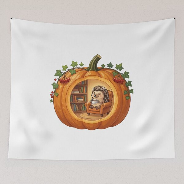 Item preview, Hedgehog in a pumpkin designed and sold by ANVivid.