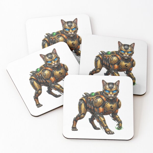 Item preview, Mecha Cat Warrior – Futuristic Robot Cat designed and sold by TOOBIC.