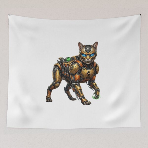 Item preview, Mecha Cat Warrior – Futuristic Robot Cat designed and sold by TOOBIC.