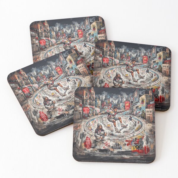 Item preview,  Skateboarding In Gritty Graffiti Abandoned City Pool designed and sold by Home Decor Art.