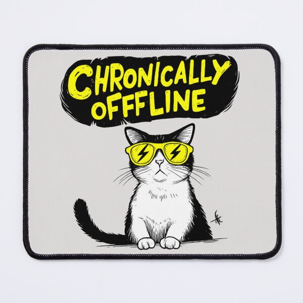 Item preview, Chronically Offline - Unbothered Cat Funny Digital Detox Introvert Gift designed and sold by Artiviose.