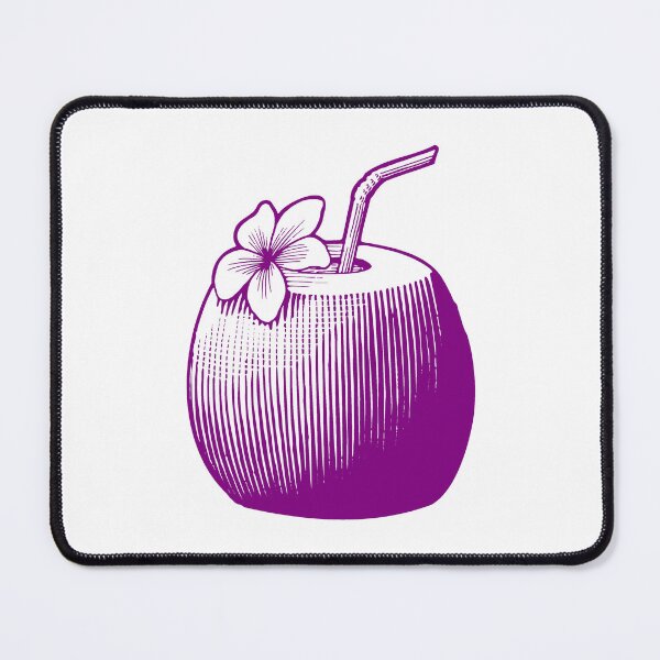 Item preview, Purple Vintage Tropical Coconut Drink Design designed and sold by pattern-archive.