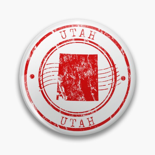 Item preview, Utah State Map Vintage Red Rubber Stamp designed and sold by chaaval.