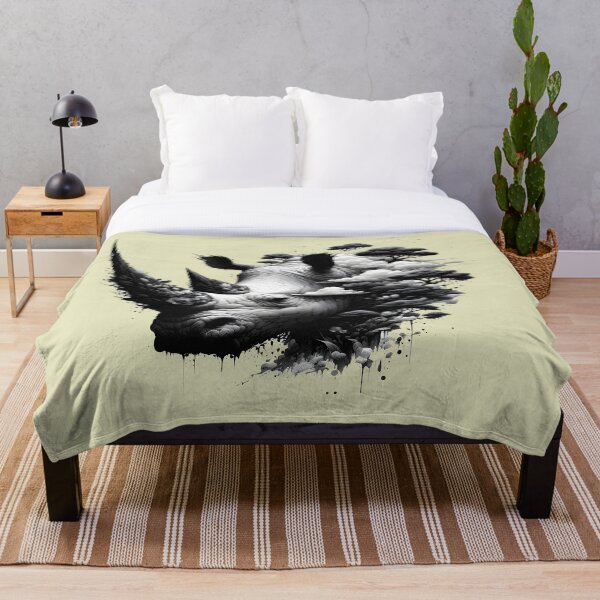 Item preview, Rhino Double Exposure, Wildlife Silhouette designed and sold by gkhanco.