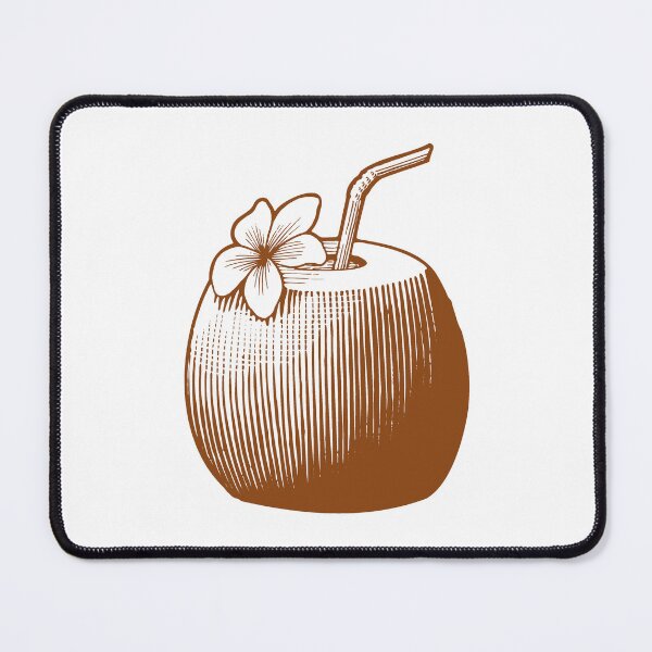 Item preview, Brown Vintage Tropical Coconut Drink Design designed and sold by pattern-archive.