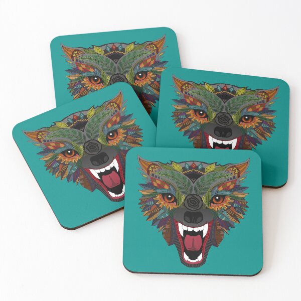 Item preview, wolf fight flight teal designed and sold by scrummy.
