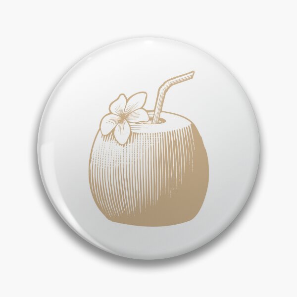 Item preview, Tan Vintage Tropical Coconut Drink Design designed and sold by pattern-archive.