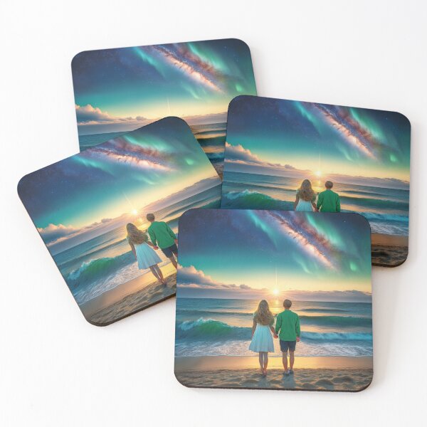Item preview, Young couple in love looking at sunset designed and sold by Photopat.