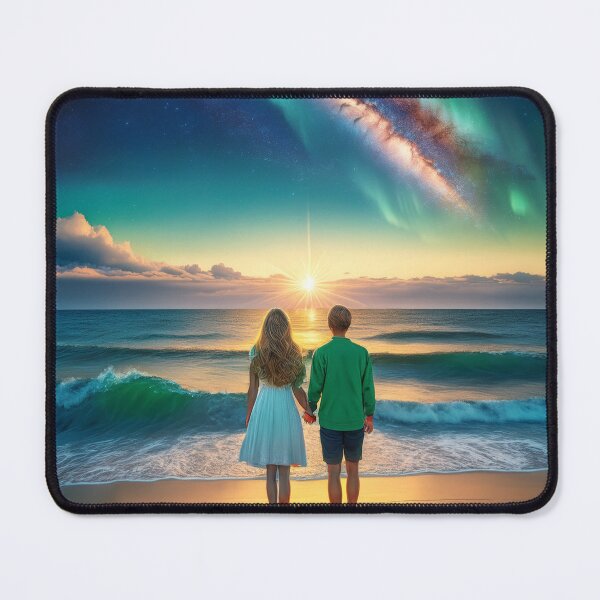Item preview, Young couple in love looking at sunset designed and sold by Photopat.