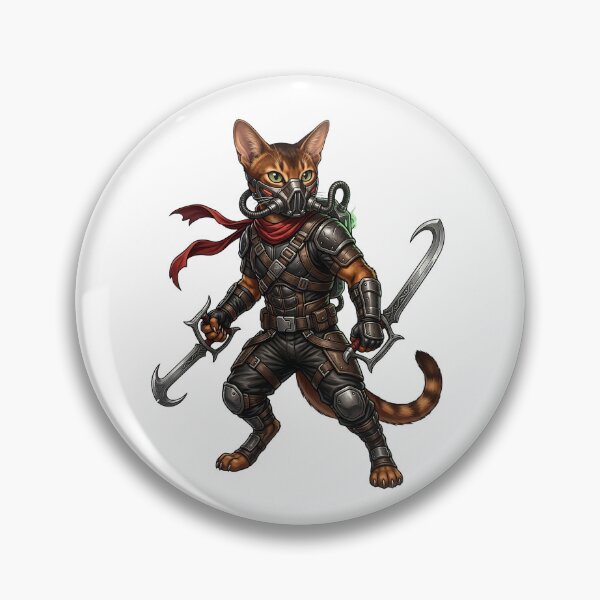 Item preview, Assassin Ninja Cat – Stealth Warrior Cat with Blades designed and sold by TOOBIC.