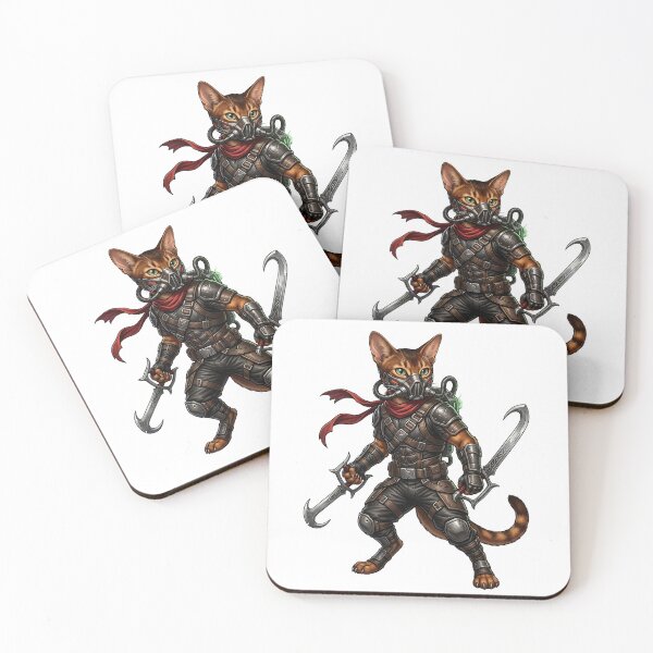 Item preview, Assassin Ninja Cat – Stealth Warrior Cat with Blades designed and sold by TOOBIC.