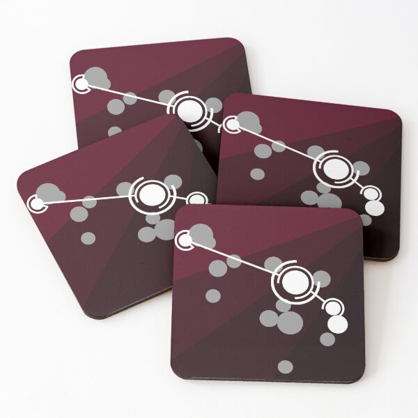 Item preview, Aries Constellation (Unlabeled) - Maroon - Minimalist Geometric Star Map Graphic  designed and sold by JayMakesTiktok.