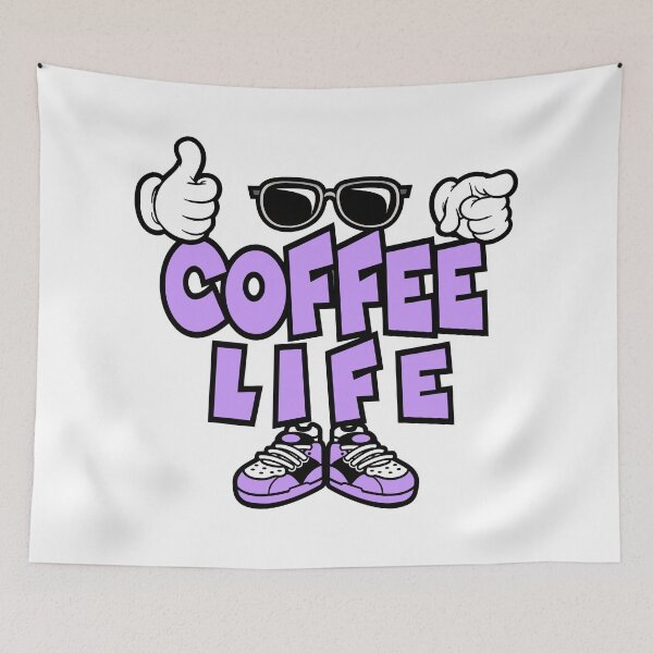 Item preview, COFFEE LIFE  - FOOD Graffiti Character Bold Popart designed and sold by NFTWords.