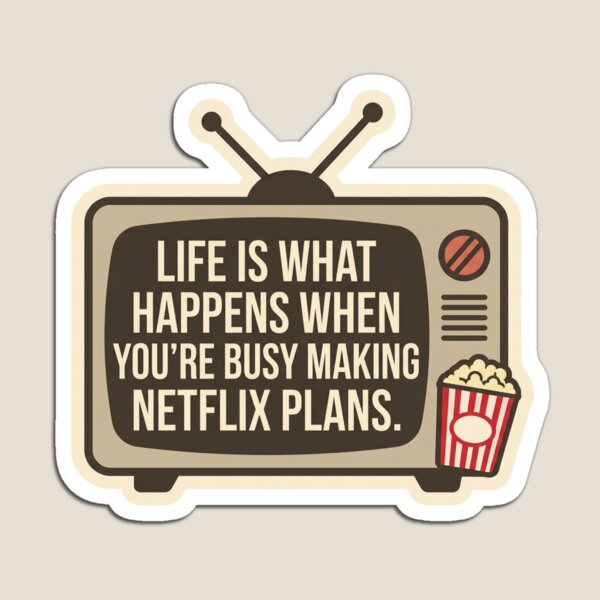Item preview, Funny Netflix Quote Retro TV Popcorn designed and sold by KTD28_SHOP.