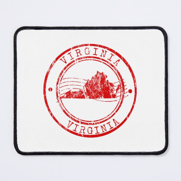 Item preview, Virginia State Map Vintage Red Rubber Stamp designed and sold by chaaval.