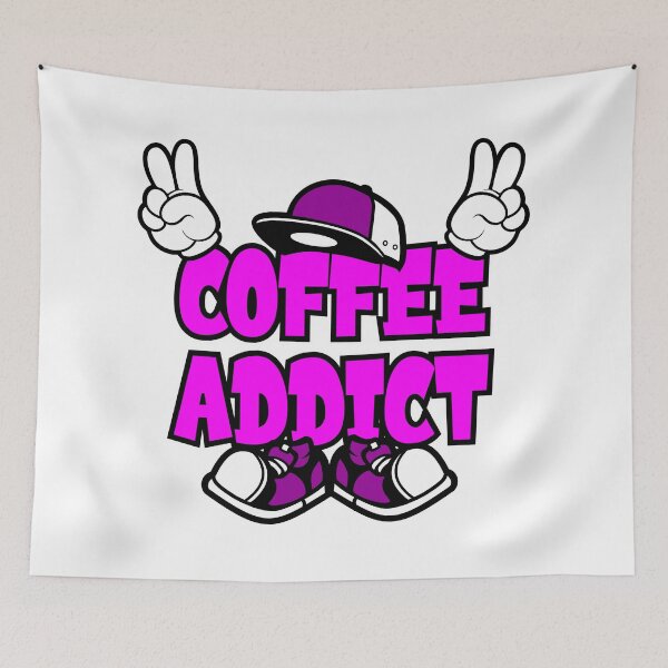 Item preview, COFFEE ADDICT - FOOD Design Character Bold Retro designed and sold by NFTWords.