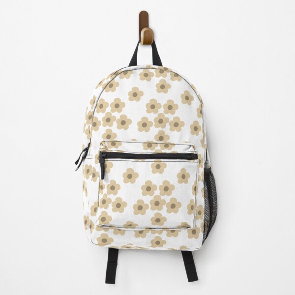 Aperçu de l'œuvre Retro Beige Daisy Floral pattern créée et vendue par CaramelCo.