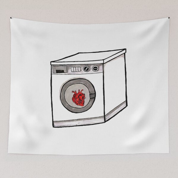 Item preview, Funny Anatomical Heart Laundry Retro designed and sold by Brenza Boggart.