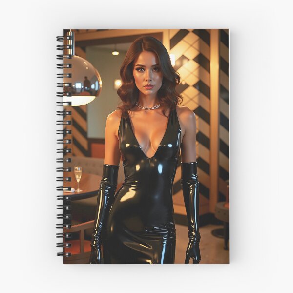 Item preview, Black Latex Dress – Art Deco Chevron Noir designed and sold by Magic-Reality.