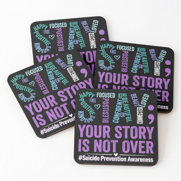 Item preview, Stay Happy Focused Positive Kind Confident Strong Wise Brave Balanced Loved Blessed Free Your Story Is Not Over Suicide Prevention Awareness Support designed and sold by w66aboo.