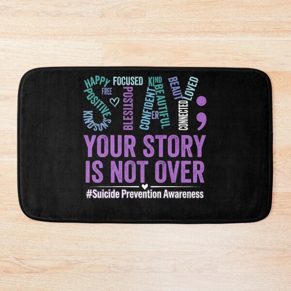 Item preview, Stay Happy Focused Positive Kind Confident Strong Wise Brave Balanced Loved Blessed Free Your Story Is Not Over Suicide Prevention Awareness Support designed and sold by w66aboo.