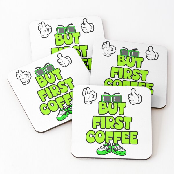 Item preview, BUT FIRST COFFEE - DRINK Lettering Comic Words Funny  designed and sold by NFTWords.