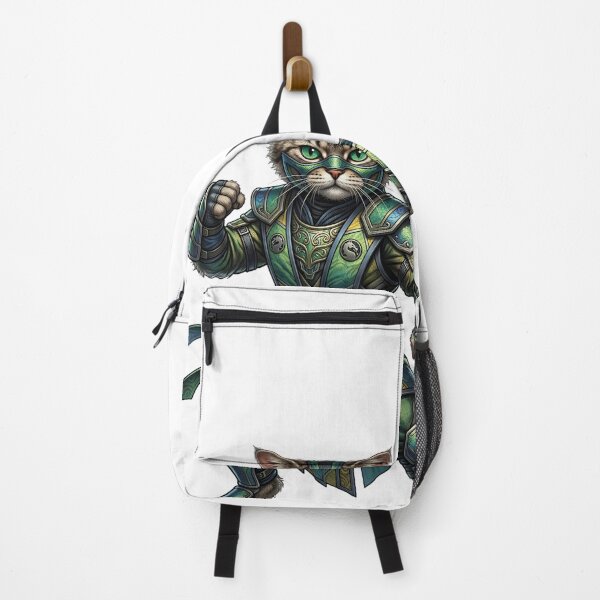 Item preview, Green Ninja Cat Warrior – Emerald Martial Arts Cat designed and sold by TOOBIC.