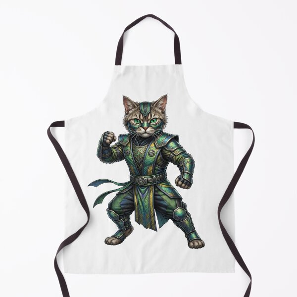 Item preview, Green Ninja Cat Warrior – Emerald Martial Arts Cat designed and sold by TOOBIC.