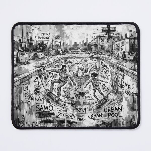 Item preview, Skateboarding In Gritty Graffiti Abandoned City Pool designed and sold by Home Decor Art.