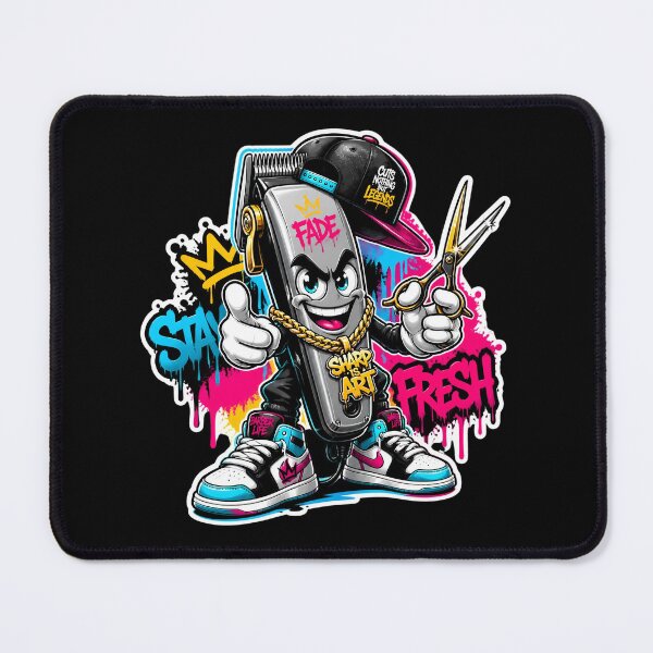 Item preview, Stay Fresh Streetwear Barber Clipper Cartoon Art designed and sold by Barber MD Culture.