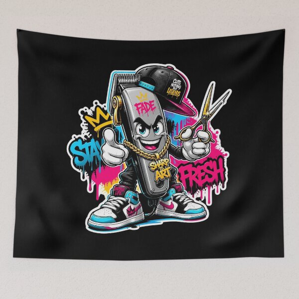 Item preview, Stay Fresh Streetwear Barber Clipper Cartoon Art designed and sold by Barber MD Culture.