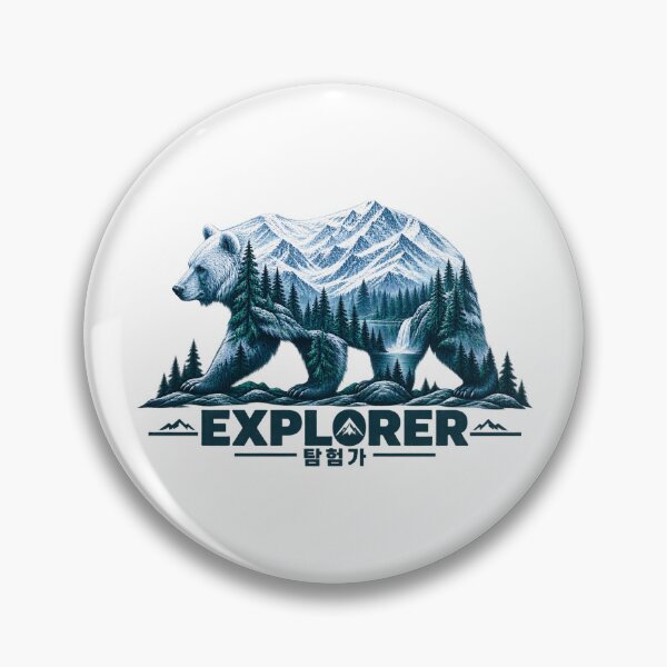 Item preview, Majestic Explorer Bear - Double Exposure Nature & Korean designed and sold by SeoulVibeStudio.