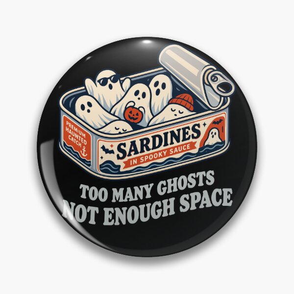 Item preview,  Vintage Halloween Sardine Can – Too Many Ghosts, Not Enough Space  designed and sold by Skryp-art.
