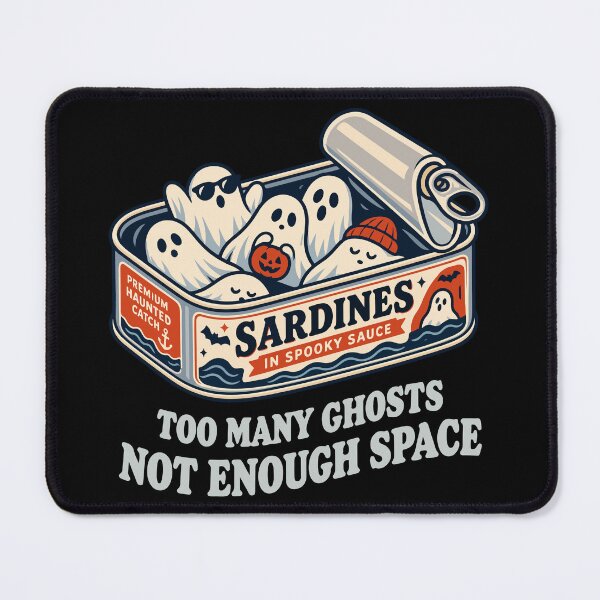 Item preview, Vintage Halloween Sardine Can – Too Many Ghosts, Not Enough Space designed and sold by Skryp-art.