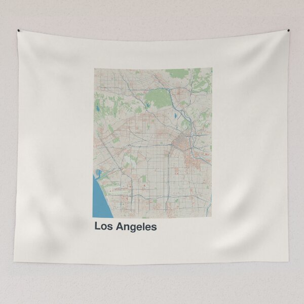 Item preview, Los Angeles Minimalistic Map Art designed and sold by MapsNerd.