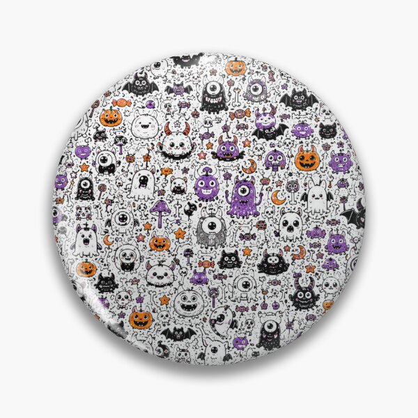 Item preview, Spooky Cute Monster Doodle Pattern designed and sold by i-corp.