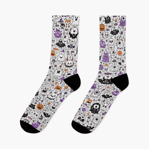 Item preview, Spooky Cute Monster Doodle Pattern designed and sold by i-corp.