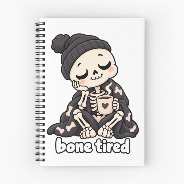Item preview, Bone Tired Skeleton Shirt | Cute Minimal Halloween Tee | Halloween Gift Idea | Spooky Season Shirt designed and sold by Gremlin Hours.