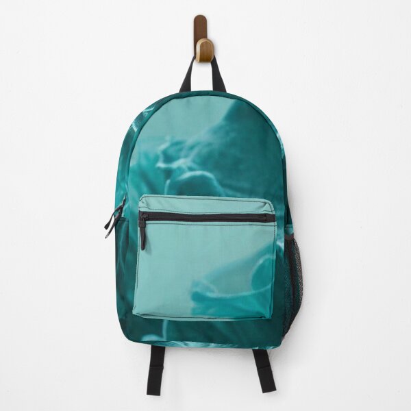 Item preview, Teal Cyan Aqua Underwater Waves Abstract Ruffled Petals Art designed and sold by LYAN-STORE.