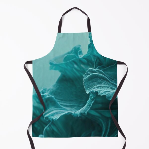 Item preview, Teal Cyan Aqua Underwater Waves Abstract Ruffled Petals Art designed and sold by LYAN-STORE.