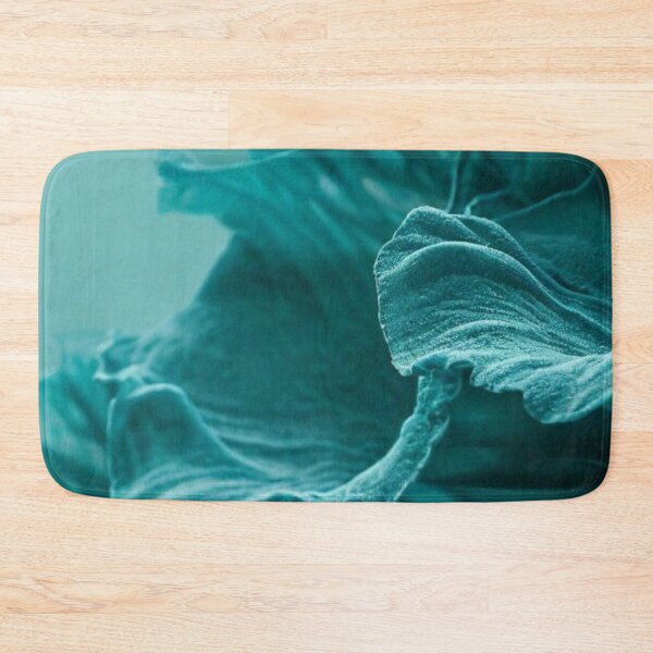 Item preview, Teal Cyan Aqua Underwater Waves Abstract Ruffled Petals Art designed and sold by LYAN-STORE.