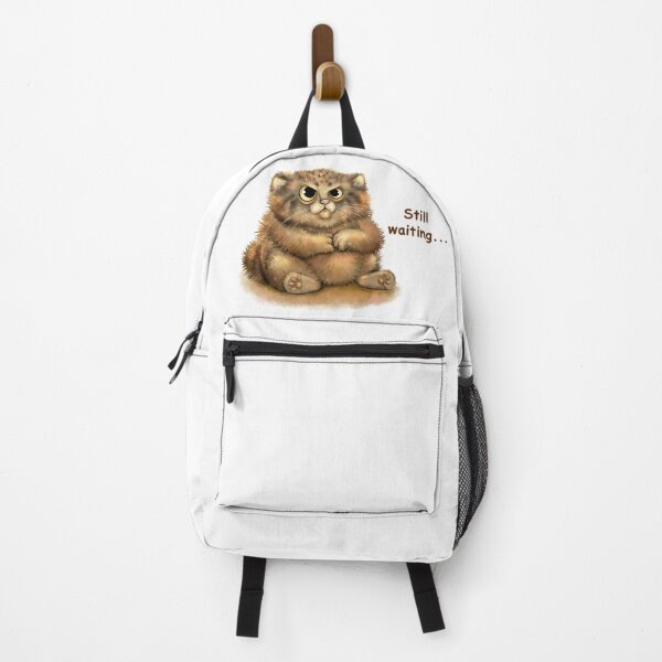 Item preview, Fat Pallas Cat Still Waiting | Funny Grumpy Wait Meme designed and sold by PawtopiaArt.