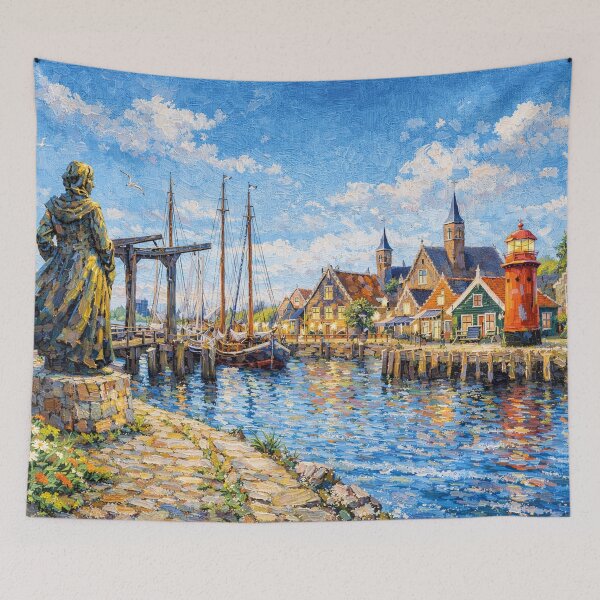 Item preview, A painting of Stavoren, the Netherlands – A Beautiful place in Europe. designed and sold by GalleryKauffeld.