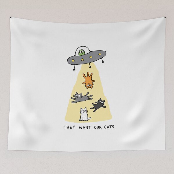 Item preview, They Want Our Cats UFO Meme designed and sold by MonkiFlipp.