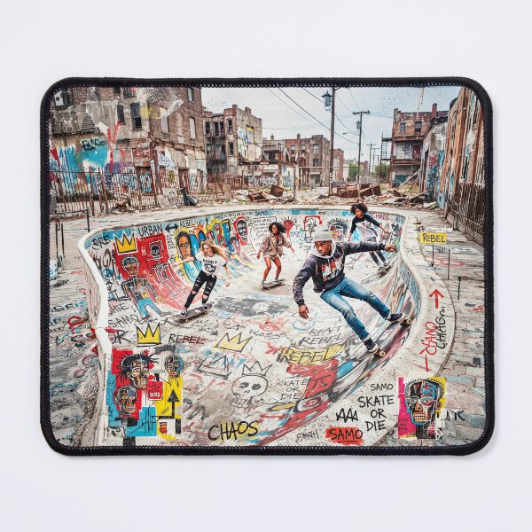 Item preview, Skateboarding In Gritty Graffiti Abandoned City Pool designed and sold by Home Decor Art.